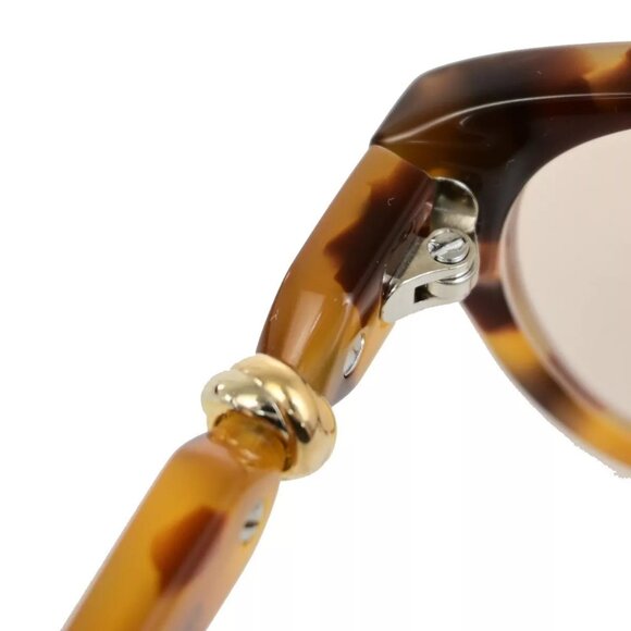 CARTIER Logos Trinity Glasses Eye Wear Plastic Gold Brown France 02YG890 - Picture 6 of 12